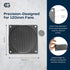 120mm Black Steel Mesh Filter Grill, 1.1mm Diameter Hole