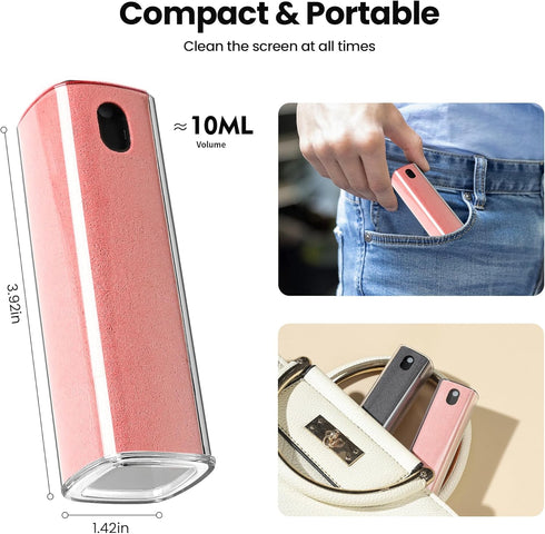 Touchscreen Screen Cleaner, Car, Tablet and Phone Cleaner, Two in One Spray and Microfiber Cloth, Car Accessories for