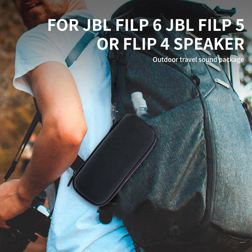 EVA Hard Case for JBL Flip 6/5 Waterproof Portable Bluetooth Speaker, Travel Protective Carrying Storage Bag (Black)