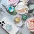 Translucent Clear Phone Grip with Expanding Kickstand, Cell Phone Collapsible Stand for Smartphones