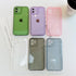Cute Clear Bling Crystal Diamond iPhone 12 Case with Sparkle Camera Lens Protector, Soft TPU Cover for Women, Purple.
