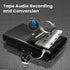 DigitPro Cassette MP3 Player & Tape Recorder with USB Lapel Microphone - Portable USB Player & Tape to Digital