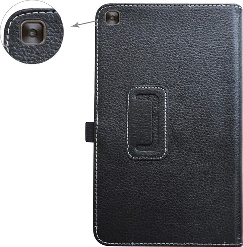 Mama Mouth Black Leather Folio Case for LG G Pad X2 8.0 Plus/Sprint G Pad F2 8.0 – 2-Folding Stand Cover