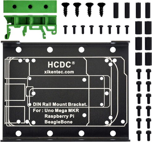 DIN Rail Mount Bracket for Raspberry Pi A+ B+ 2B 3B 3B+ 4B Zero Arduino Uno Mega BeagleBone