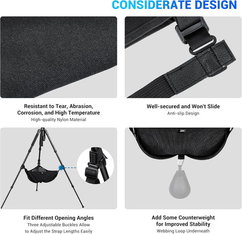 9 JJC Tripod Weights Stone Bag, Heavy Duty Weighted Sand Bags for Tripod Easel Light Stand Photography Astrophotography