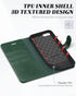 TUCCH Wallet Case for iPhone SE 2022/SE 2020/8/7, PU Leather Folio with Stand, Card Slot, Midnight Green