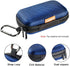 GLCON Earbud Carrying Case, Small Hard EVA Case, Lightweight Portable Zipper Storage Bag for Headset, Charger - Blue