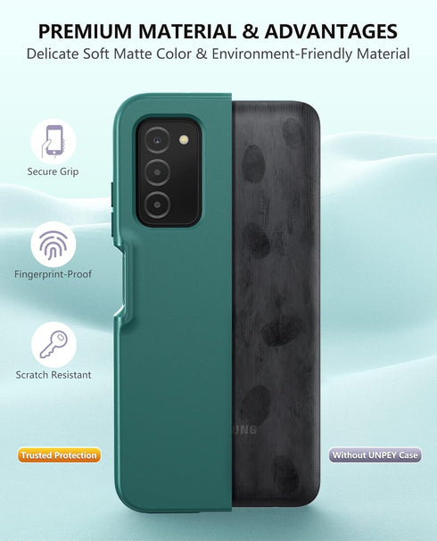 Samsung Galaxy A03s Phone Case: Slim Shockproof Silicone Hybrid Covers, Durable TPU Dual Layer Drop-Proof Cute Cover,