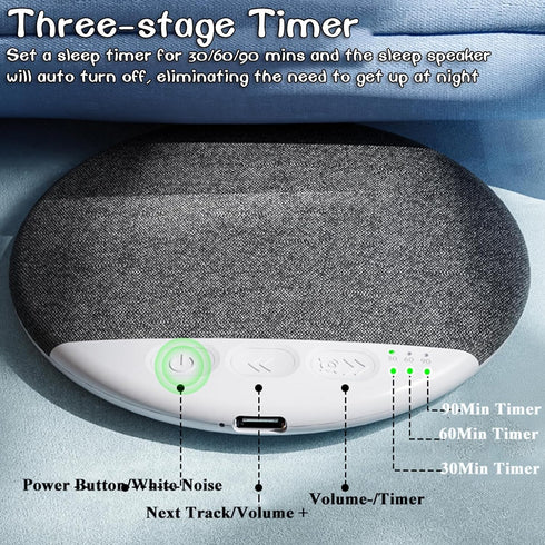 Generic Bluetooth Pillow Speaker for Sleeping, Ultra-Thin Bluetooth Pillow Speaker, Mini Portable Under Pillow Speaker