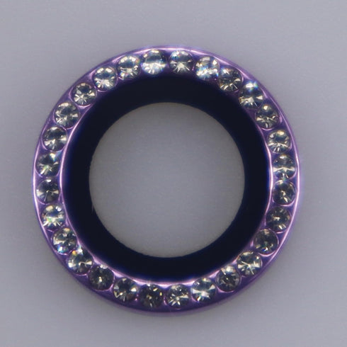 Bling Glitter Diamond Metal Crystal Camera Lens Protector for Samsung Galaxy S24 Ultra (Purple), Sparkly Rhinestones