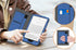 Snowwicase Ebook Case with Stand and Hand Strap,Incompatible Alcatel TCL (Navy Blue)
