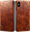 SINIANL Leather Wallet Folio Case for iPhone 8/7 - Book Design Flip Cover with Stand and ID Credit Card Slot