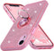 Wisdompro Case for iPhone XR - Cute Glitter Bling Sparkle Protective Case with Ring Kickstand for 6.1 Inch Apple iPhone