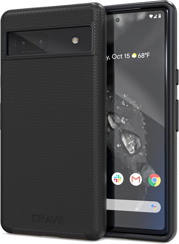 Crave Dual Guard for Google Pixel 7a Case, Shockproof Protection Dual Layer Case - Black