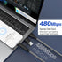 60W 4-in-1 USB C Cable Lightning Cable, 20FT/6M Fast Charging & Data Sync Long Nylon Braided Multi Charger Cord