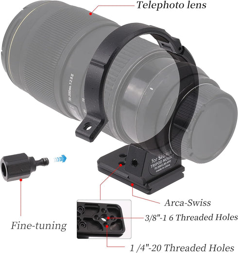 Run Shuangyu Tripod Mount Ring for Sigma APO 70-200mm F2.8 II EX DG Macro HSM 71mm