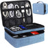 Travel Electronics Organizer, Waterproof Cable Organizer Bag for Electronic Accessories Double Layer