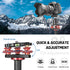 Tripod Head Leveling Base Camera Leveler, Aluminum Alloy 3 Axis Tri Wheel Head with +/-5 Degree Adjustment