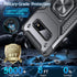 Anqrp Galaxy S10 Plus Case, Military Grade Protective Cover with Enhanced Metal Ring Kickstand, Black
