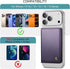 17/16/ 15/14/ 13/12/ Defencase for Magsafe Wallet Magnetic Card Holder RFID Blocking, PU Leather Minimalist Phone