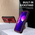 DUOPAL for Motorola Moto G Play 2021 Case, Shockproof Military Grade Protection with Tempered Glass Protector, Red
