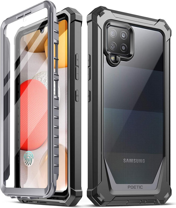 Poetic Guardian Case for Samsung Galaxy A42 5G, Black/Clear Full Body Hybrid Shockproof Case with Screen Protector