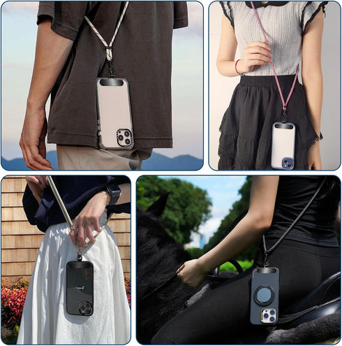 SolidSS Stainless Steel Phone Tether Tab, Universal Lanyard Patch Compatible with Most Phones & Full Coverage Cases