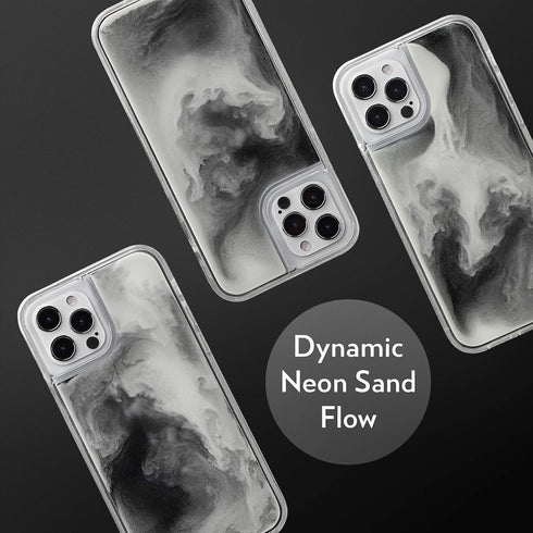 SteepLab Flowing Neon Sand Liquid Case for iPhone 12 Pro Max, Full Body Protection with Raised Bezel
