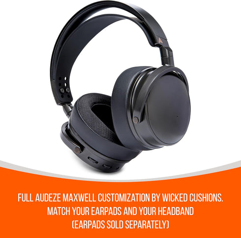 WC HeadbandZ Maxwell, Upgraded Silicone Headband for Audeze Maxwell by Wicked Cushions, Black