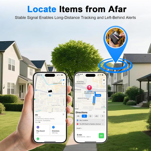 Trendia IP68 Compatible with AirTag Wallet Tracker, Smart Card Finder, Apple MFi Compatible (iOS Only), App Controlled