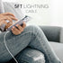 TALK WORKS 5' MFI Certified USB Lightning Cable for iPhone 14/13/12, AirPods, iPad - Wall Charger Adapter (White)