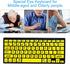 HXMJ-Large Print Mini Bluetooth Keyboard, Compatible with iPad, iPhone, iPod, MacBook for Seniors and Visually Impaired