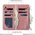 UEEBAI Wallet Case for iPhone 11 - PU Leather Magnetic Closure Handbag with Zipper Pocket, Glitter Pink