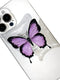 Butterfly Sticky Mobile Phone Grip, Clear Cell Phone Stand, Expanding Cell Phone Charms Accessory, Interchangeable