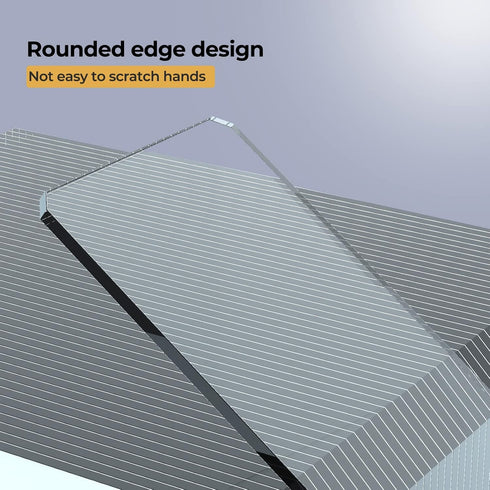 Rounded Edge Microscope Slides Kit, 50 Pcs Pre-Cleaned Blank Slides and 100 Pcs 22x22mm Square Coverslips