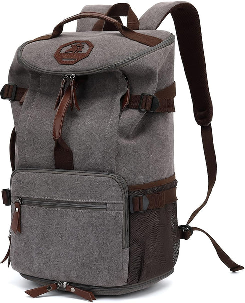 Kalesi Gym Duffle Bag Backpack 4-Way Vintage canvas with Shoes Compartment for