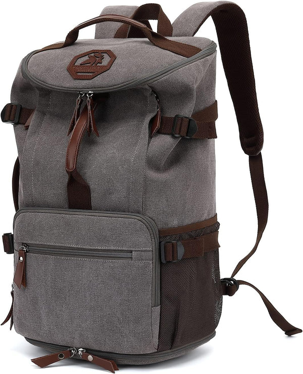 Kalesi Gym Duffle Bag Backpack 4-Way Vintage canvas with Shoes Compartment for
