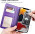 Bocasal Detachable Wallet Case for iPhone 13 Pro Max, RFID Blocking Card Slots, Premium PU Leather, Purple