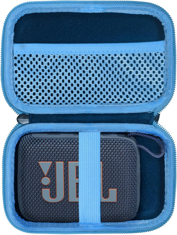 Case for JBL GO 4 Portable Bluetooth Speaker, Eco Cover with Adapter Slots, Waterproof and Dustproof Feature, Blue