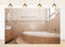 LidyMini 8x8ft Fabric Beige Tile Bathroom Backdrop Curved Bathtub Warm Neutral Tones Background
