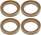 uxcell 4 Pcs Universal 3.5 Inch Speaker Subwoofer Mounting Spacer Rings in Solid Wood Beige