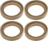 uxcell 4 Pcs Universal 3.5 Inch Speaker Subwoofer Mounting Spacer Rings in Solid Wood Beige