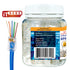 ITBEBE 50 Pieces RJ45 Cat6 Pass Through Connectors - Gold Plated Transparent Ethernet Insert Crimp Connector for 24 AWG