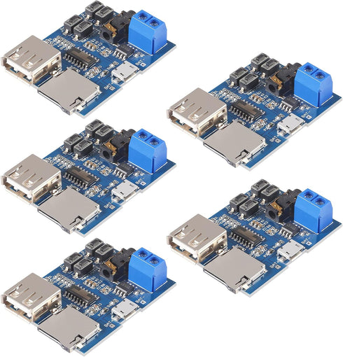 AITRIP 5PCS TF Card U Disk Play MP3 Decoder Player Module with Audio