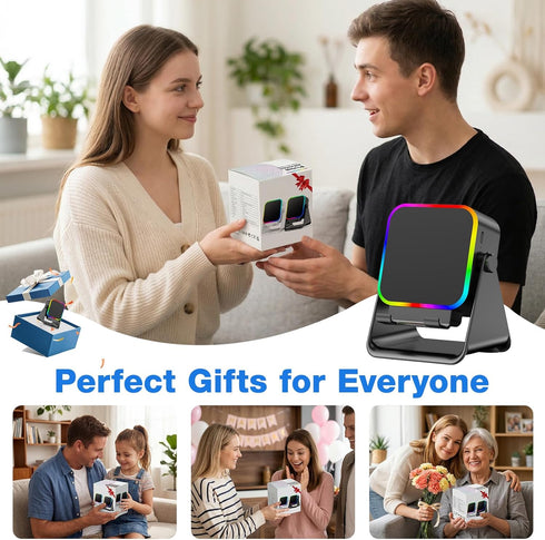 TARKARI 5 1 360 Wireless Induction Speaker, in Bluetooth Speaker, Emergency Charging Rotation Cell Phone Stand