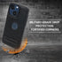 Leather Case for iPhone 14 Plus, Slim Protective with Kickstand, Built-in Invisible Stand, Black