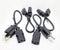 1 Foot 4 Pack Universal Short Power Cable Cord 18 AWG - 12 Inches IEC320 C13 to NEMA 5-15P