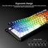 FunHub 115 Set 60 65 75 100 Black Transparent Keycaps,Clear Plastic Key Caps Cherry Profile RGB Backlit Shine Through
