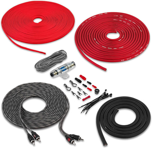 Belva True 8 Gauge AWG Premium CCA Complete Amplifier Wiring Kit with