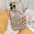 Fiyart iPhone 13 Pro Max Case - Gold Magnetic Glitter, Clear Love Heart Plating, Shockproof, MagSafe Compatible, 6.7"